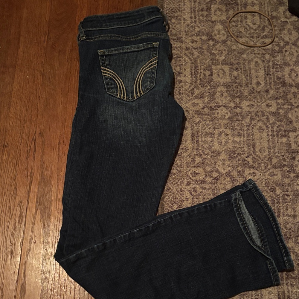 Hollister Dark Indigo Straight Leg Jeans